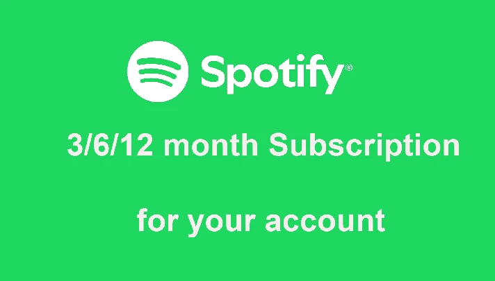 🌍 SPOTIFY PREMIUM 12/6/3 Months Individual Any account