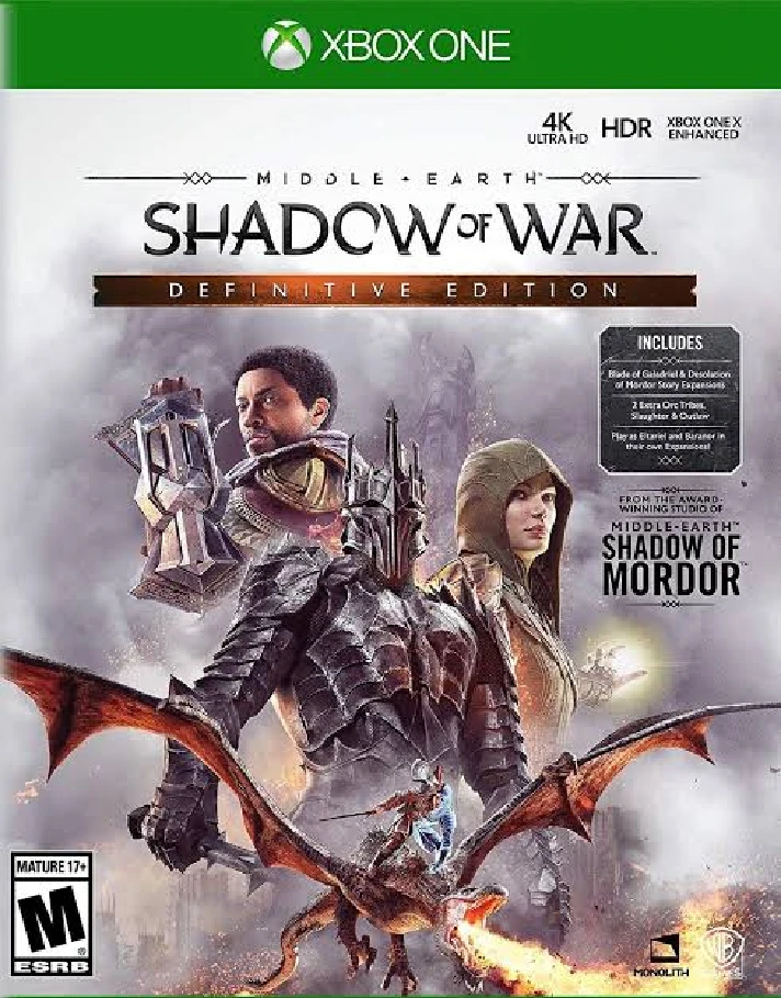 MIDDLE EARTH SHADOW OF WAR - DEFINITIVE EDITION | XBOX