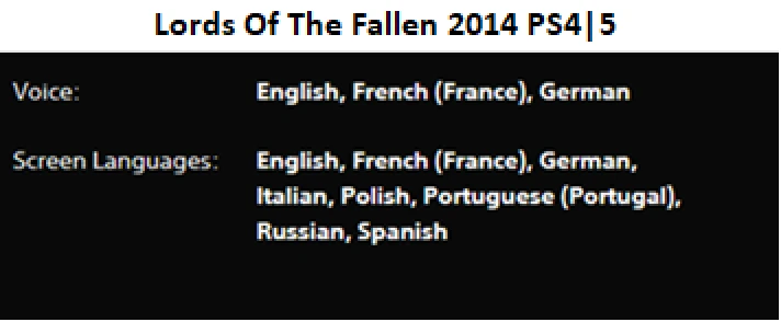 Lords of Fallen 2023-PS5+LOTF14-PS4|5 Rent from 7 days