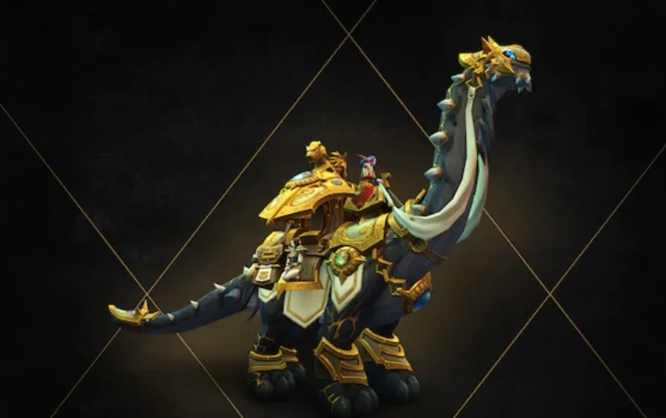 Позолоченный брутозавр торговца battle.net