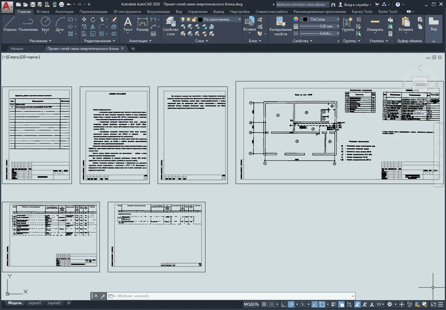 Project of communication networks of the power unit