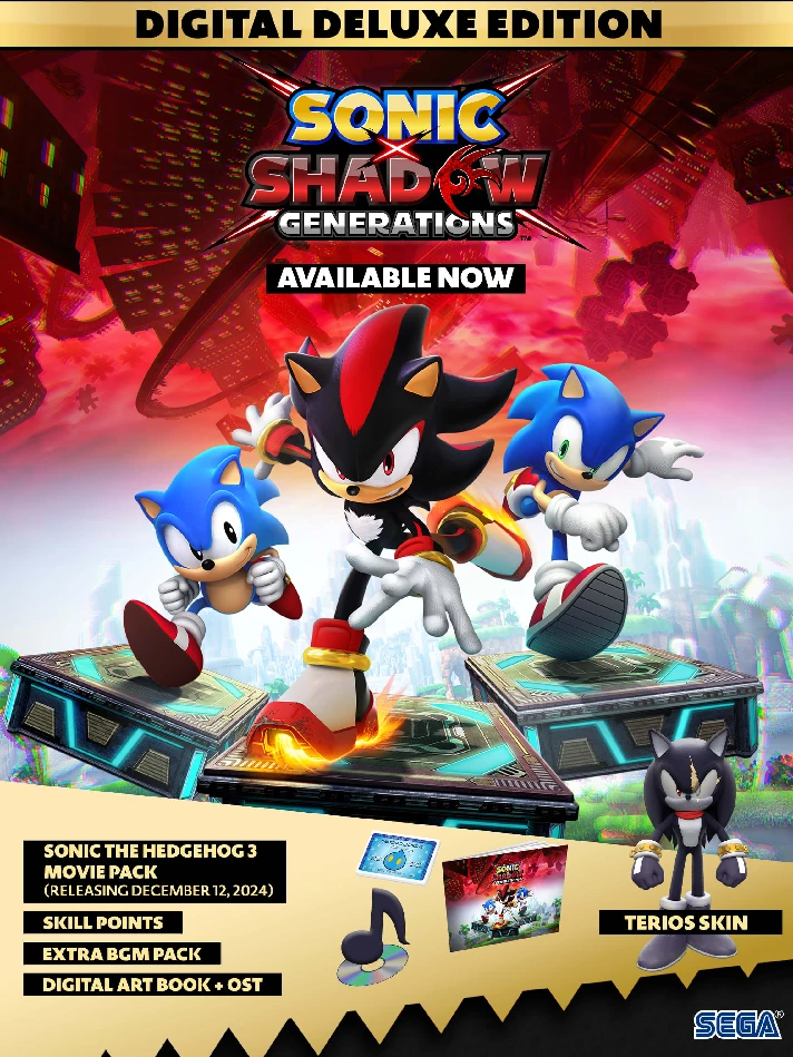 SONIC X SHADOW GENERATIONS + Digital Deluxe Edition KEY