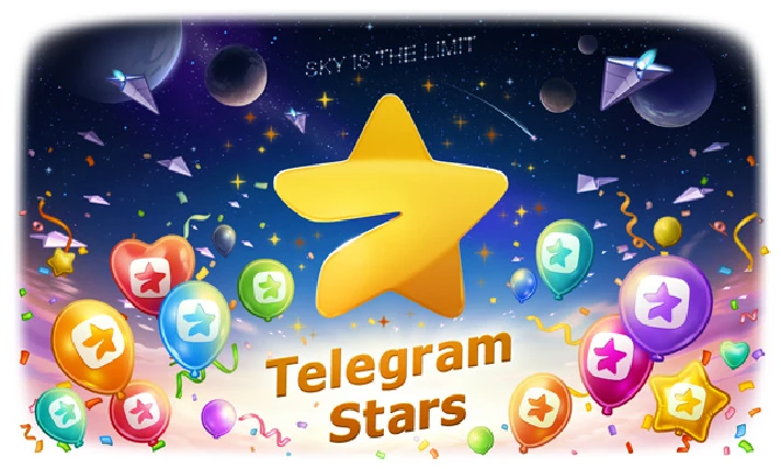 ⭐ Telegram Stars from 50 pcs as a gift to account