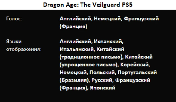 Dragon Age: The Veilguard PS5 P3 Rent from 15 days