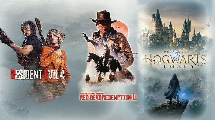 Red Dead Redemption 2 + Resident Evil 4+Hogwats Legacy