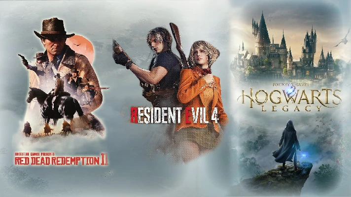 Resident Evil 4 (2023) +RDR 2 + Hogwars Legacy