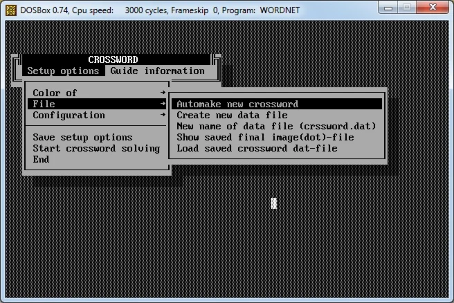 Программа CROSSWORD 2.04