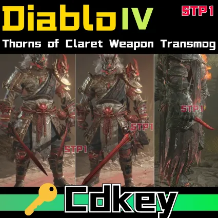 🔑 Diablo IV 🔥 Thorns of Claret Weapon Transmog