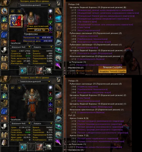 Аккаунт №2343 х100 Воин Человек(м) Альянс +Дк