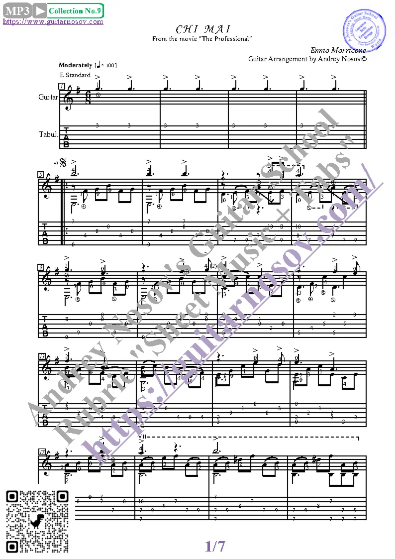 Chi Mai (Ноты и табы для гитары соло)