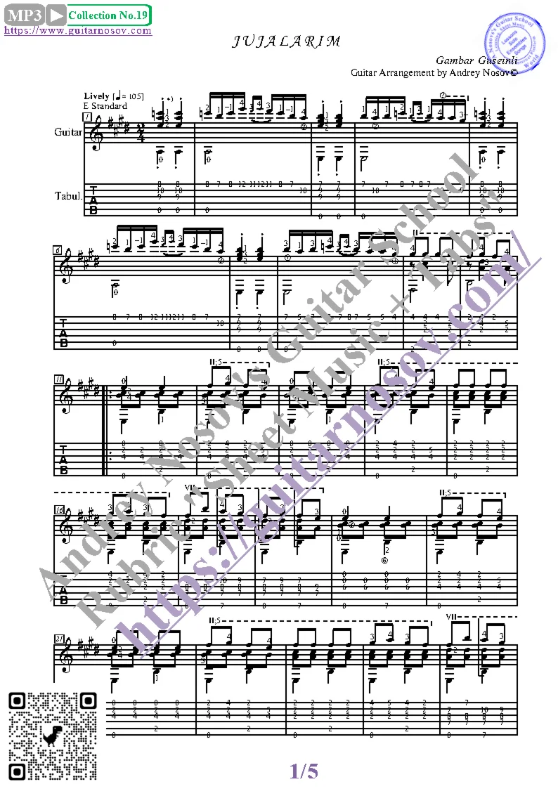 Цып-цып, мои цыплята (Ноты и табы для гитары соло)