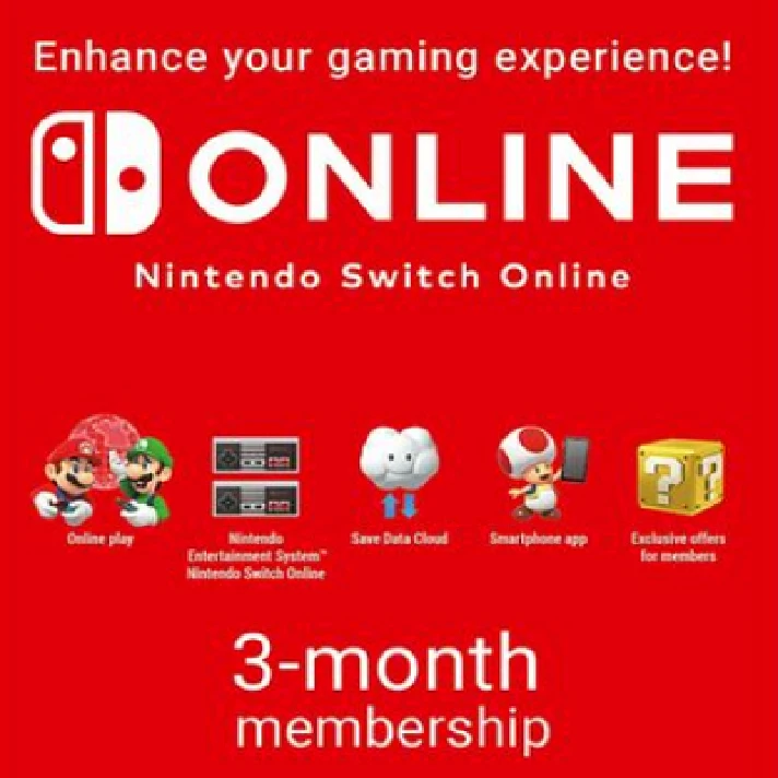 NINTENDO SWITCH ONLINE GIFT CARD 3 MONTHS ✅(USA)