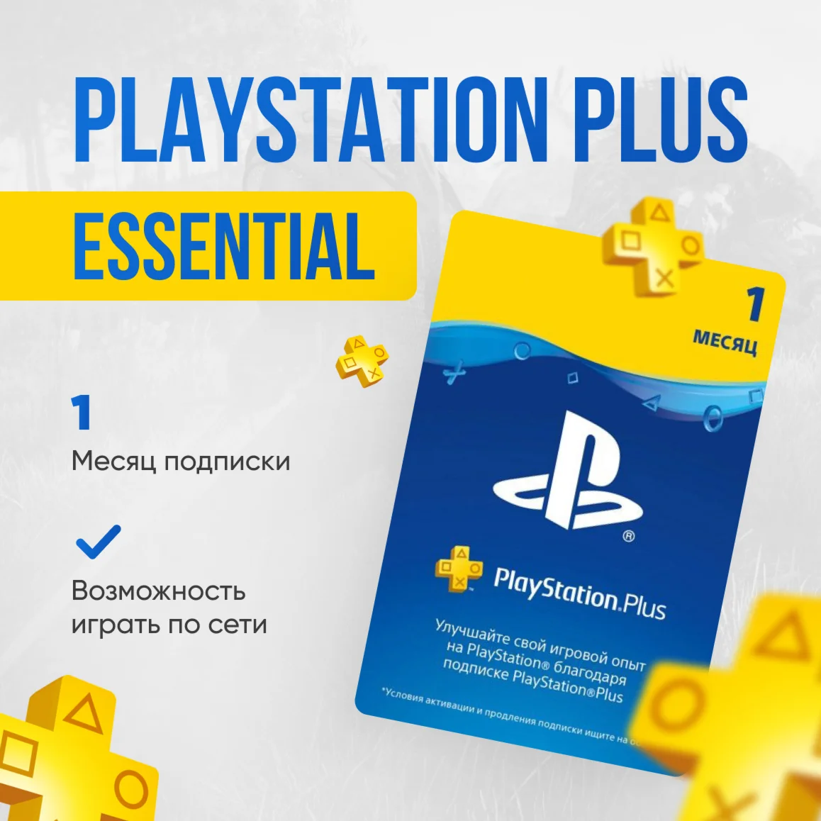 Подписка PS PLUS 1-3-12 месяцев