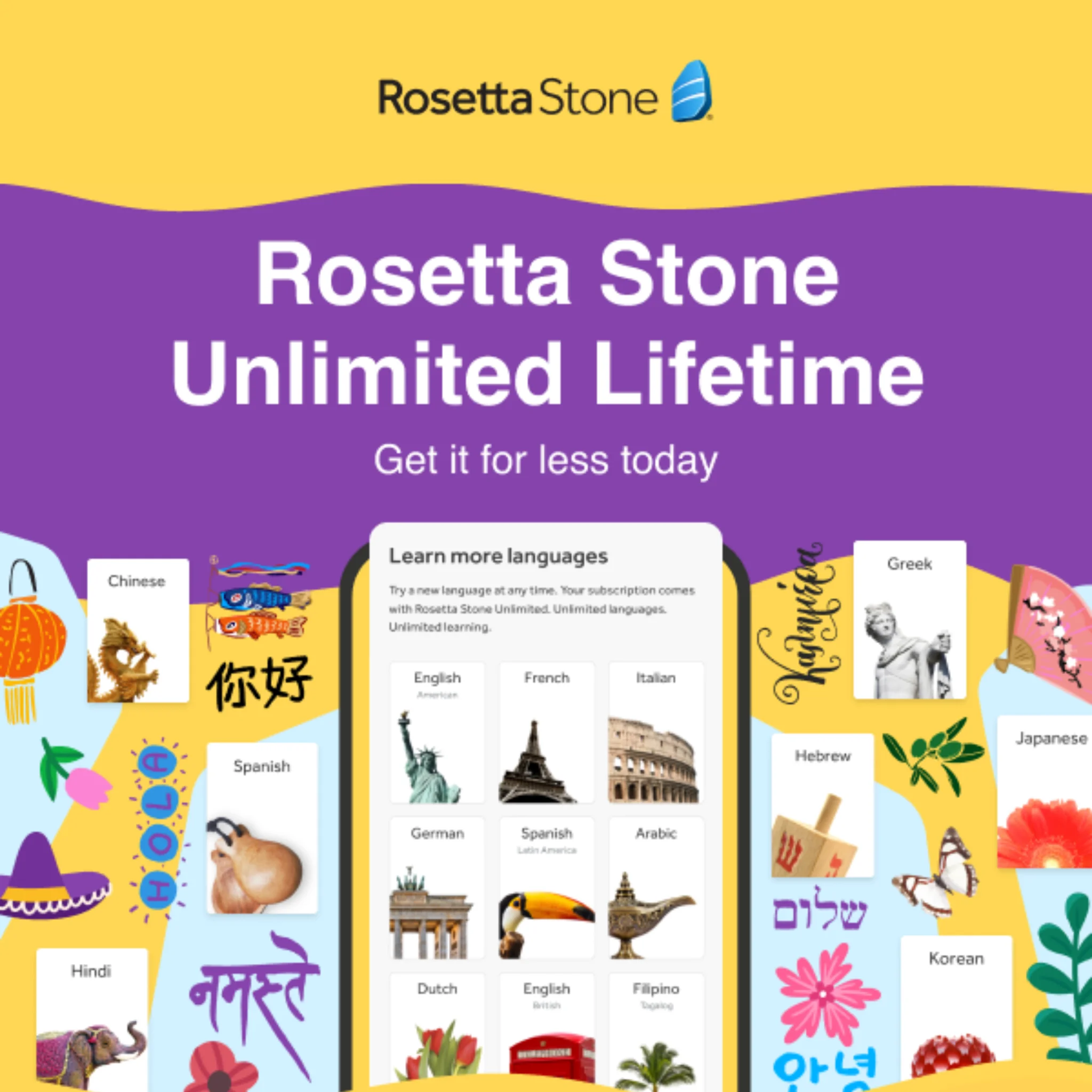 Rosetta Stone Пожизненная лицензия - 24+ языков
