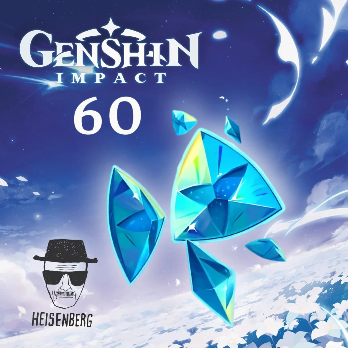 60 кристаллов сотворения Genshin Impact по ID