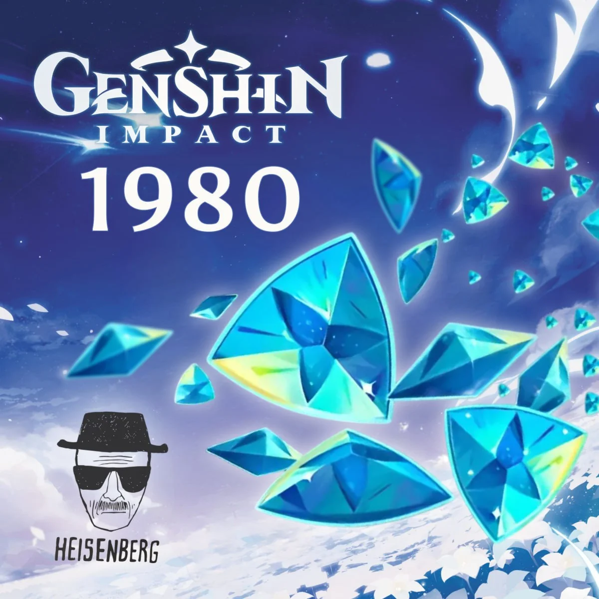 1980+260 кристаллов сотворения Genshin Impact по ID