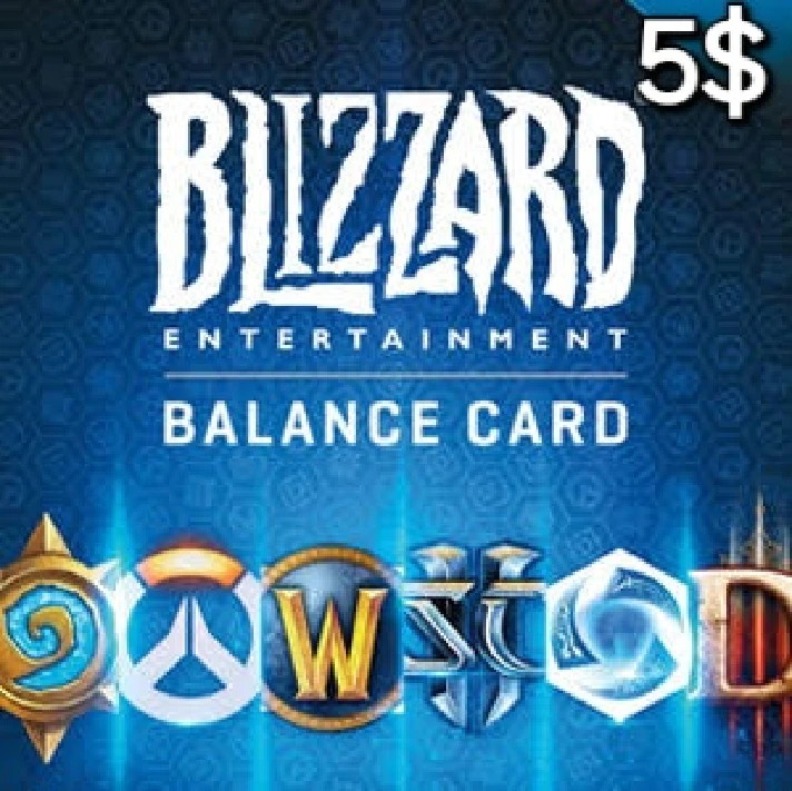 Blizzard Gift Card 🇺🇸 USA 5$ ✅️  (Battle.net)