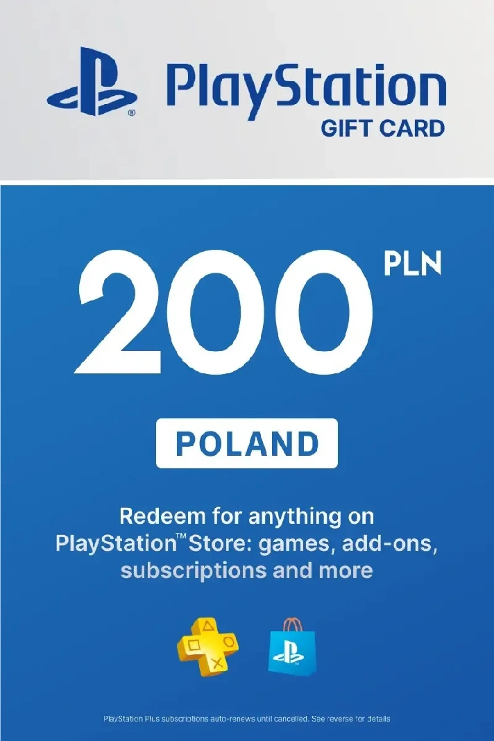 PLAYSTATION NETWORK PSN 200 PLN ZLOTY POLAND INSTANTLY