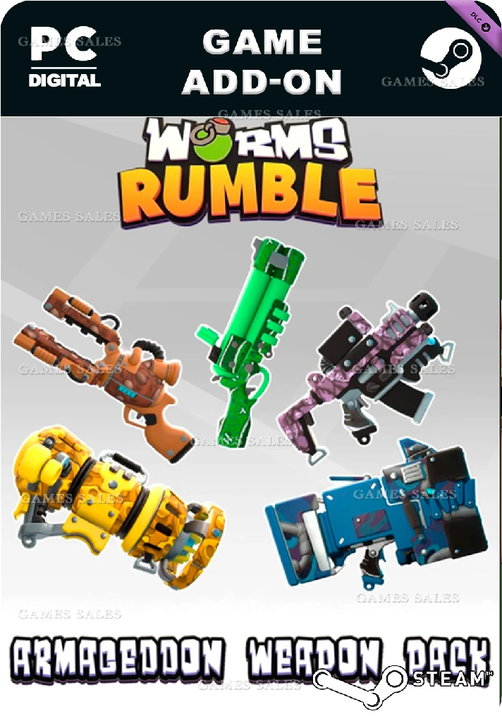 ✅💙WORMS RUMBLE - ARMAGEDDON WEAPON SKIN PACK💙STEAM