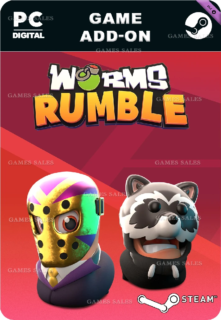 ✅💙WORMS RUMBLE - BANK HEIST DOUBLE PACK💙STEAM GIFT🤖