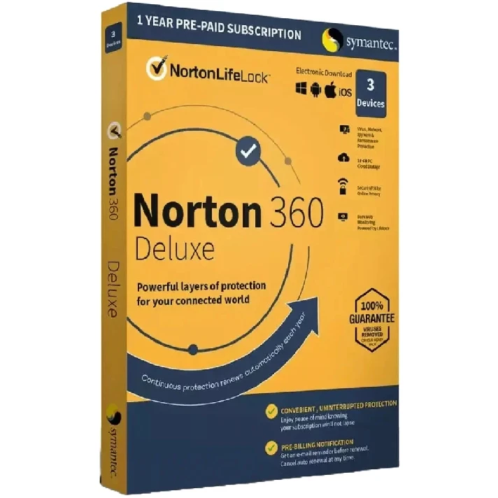 Norton 360 Deluxe  3 devices /  1 год  (Global)