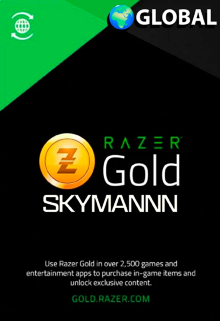 🌍GLOBAL🟡RAZER GOLD PAYMENT CARD🟡1-500 USD 🚀FAST