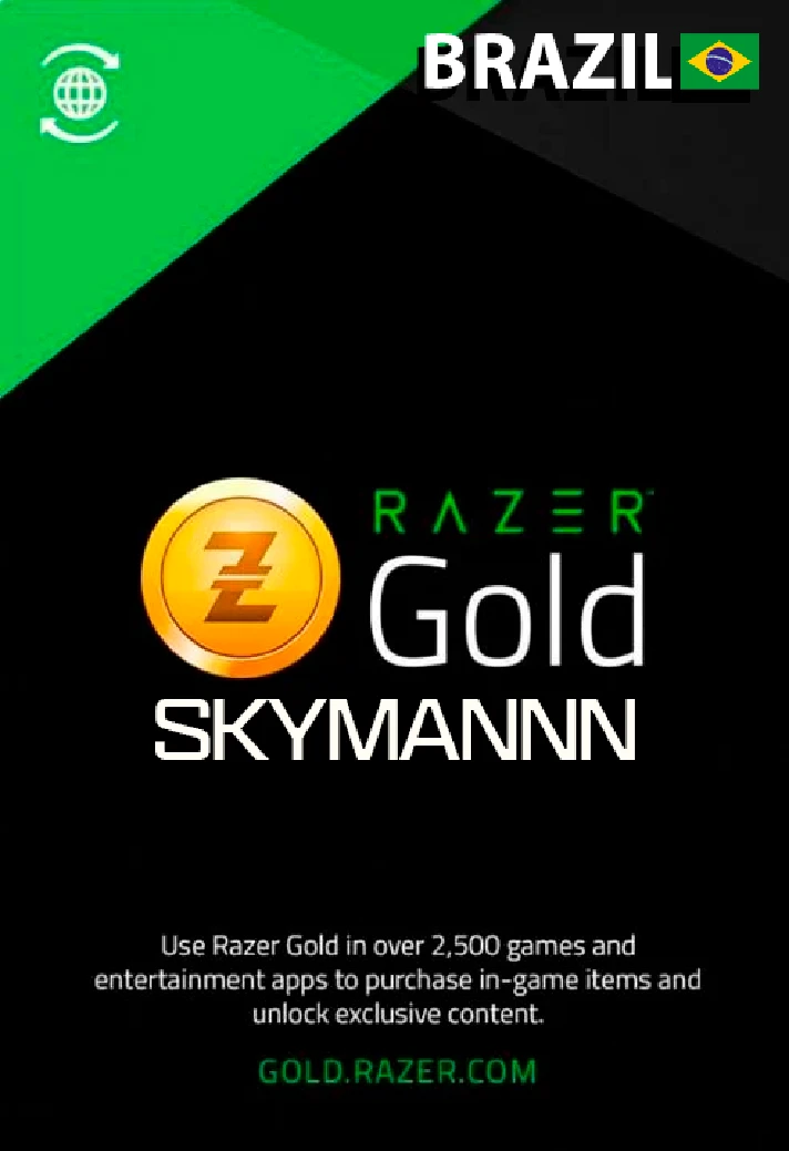 🇧🇷BRAZIL🟡RAZER GOLD PAYMENT CARD🟡1-500 BRL🚀FAST