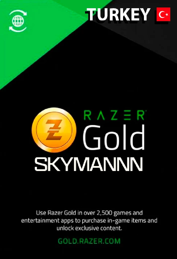 🇹🇷TURKEY🟡RAZER GOLD PAYMENT CARD🟡1-5000 TRY 🚀FAST