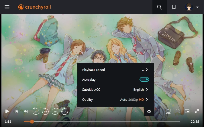 🍥 Crunchyroll | Fan, mega fan | To your account