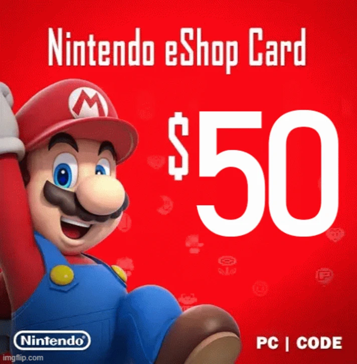 USA🔴Nintendo eShop Gift Card 50$ (USD) Code USD оплаты