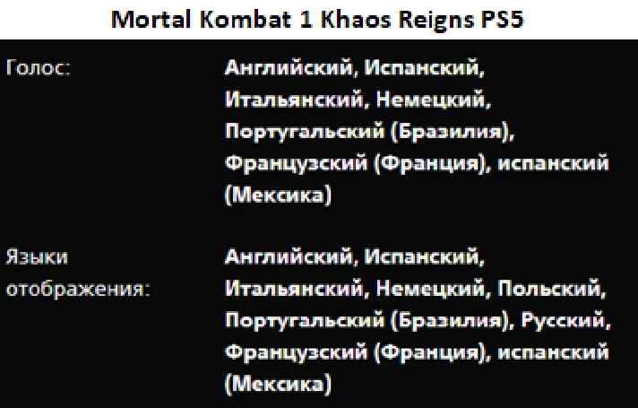 Mortal Kombat 1 Khaos Reigns PS5 P2 Rent from 5 days