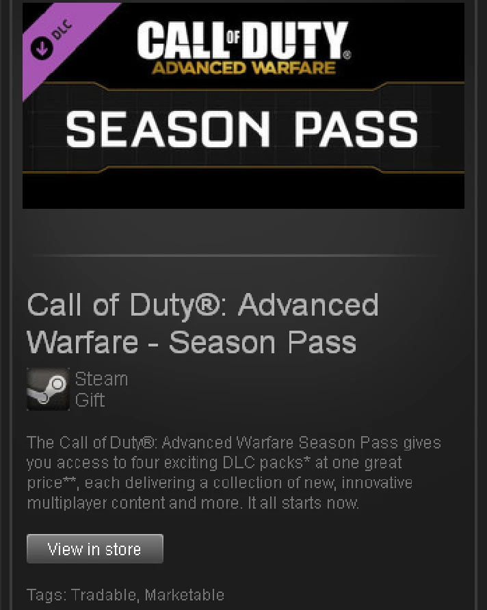 CoD Advanced Warfare - Season Pass - STEAM Gift GLOBAL