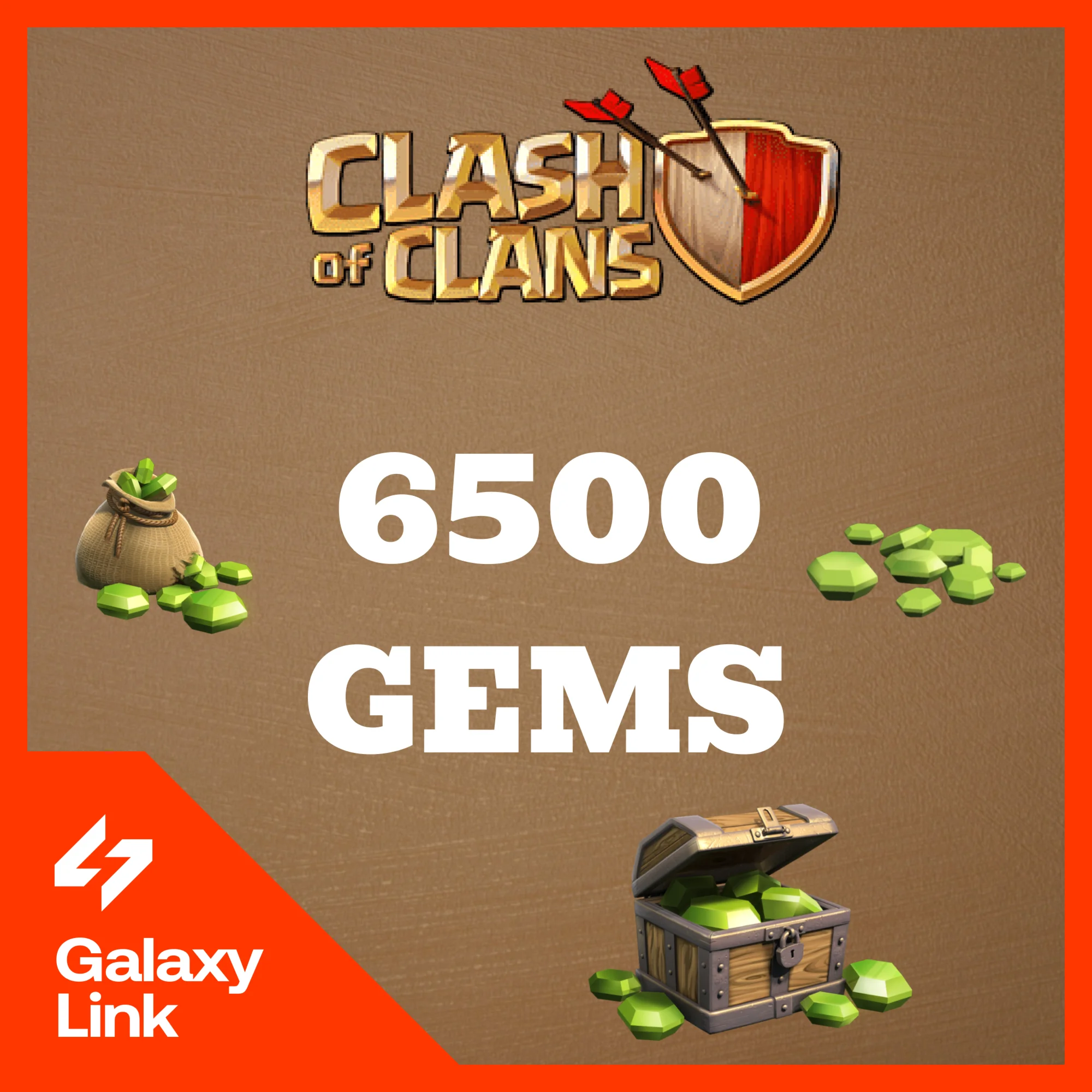  Clash of Clans -  6500 ГЕМОВ - ПО Supercell ID 