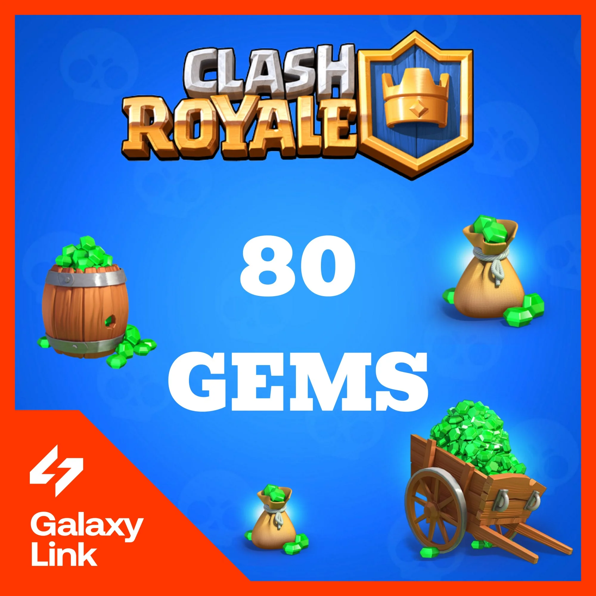  Clash Royale -  80 ГЕМОВ - ПО Supercell ID 