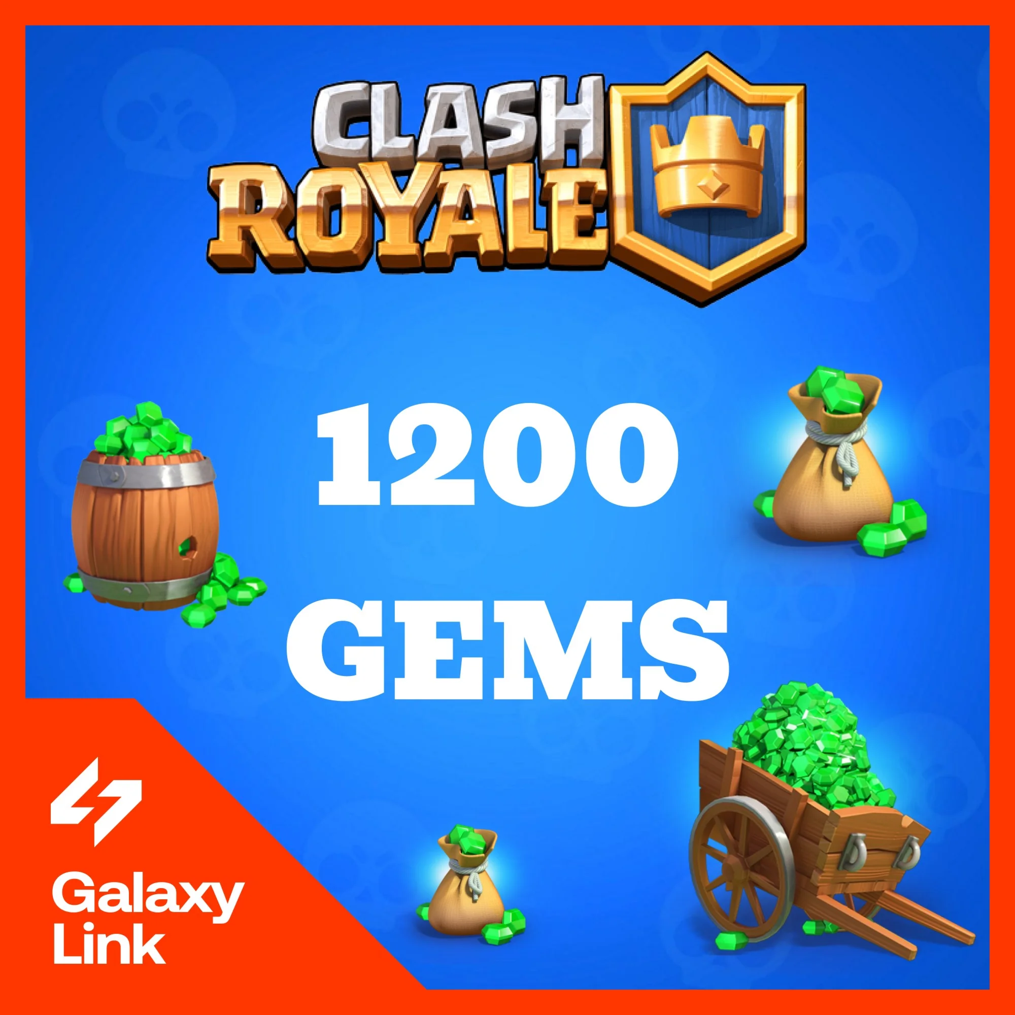 Clash Royale -  1200 ГЕМОВ - ПО Supercell ID 