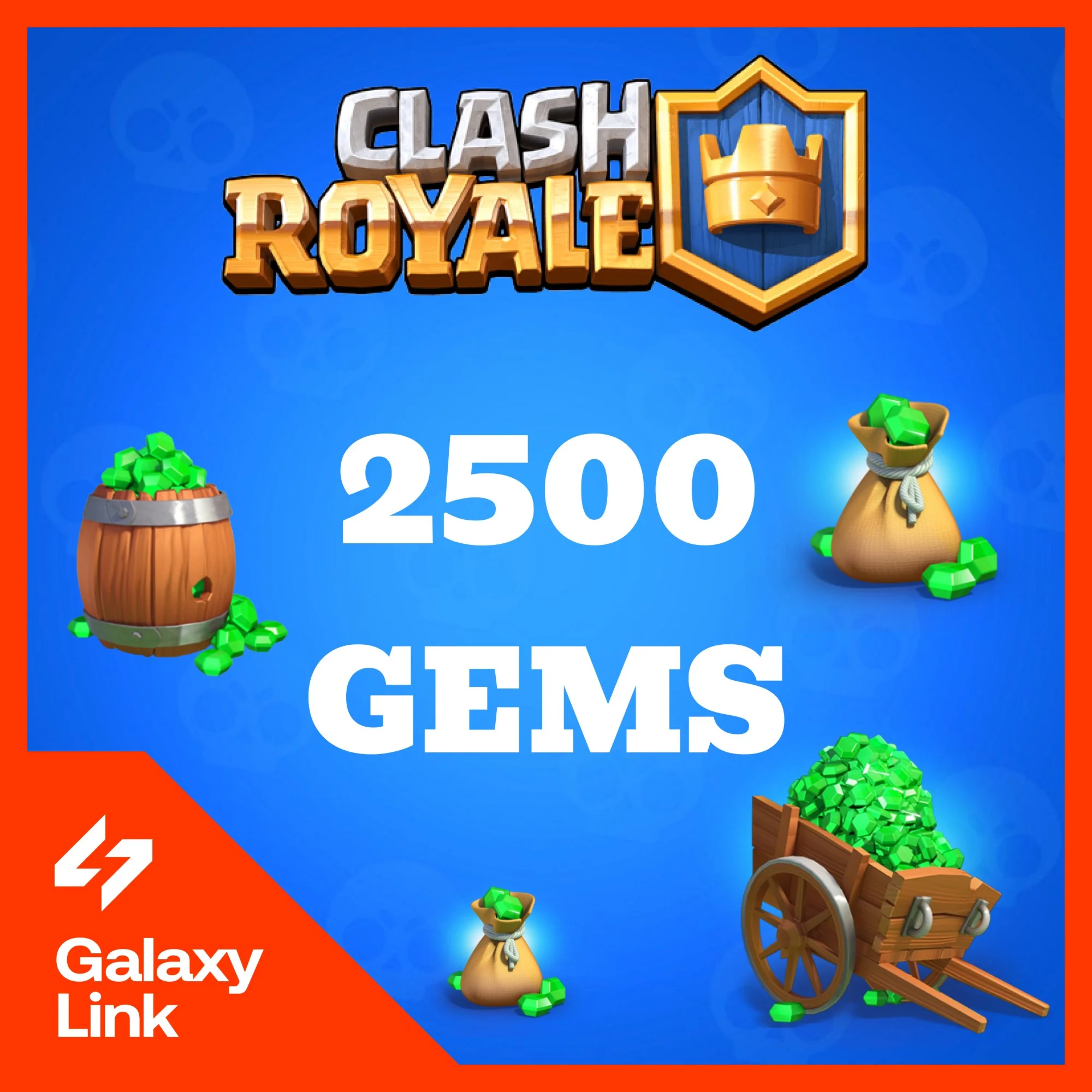  Clash Royale -  2500 ГЕМОВ - ПО Supercell ID 