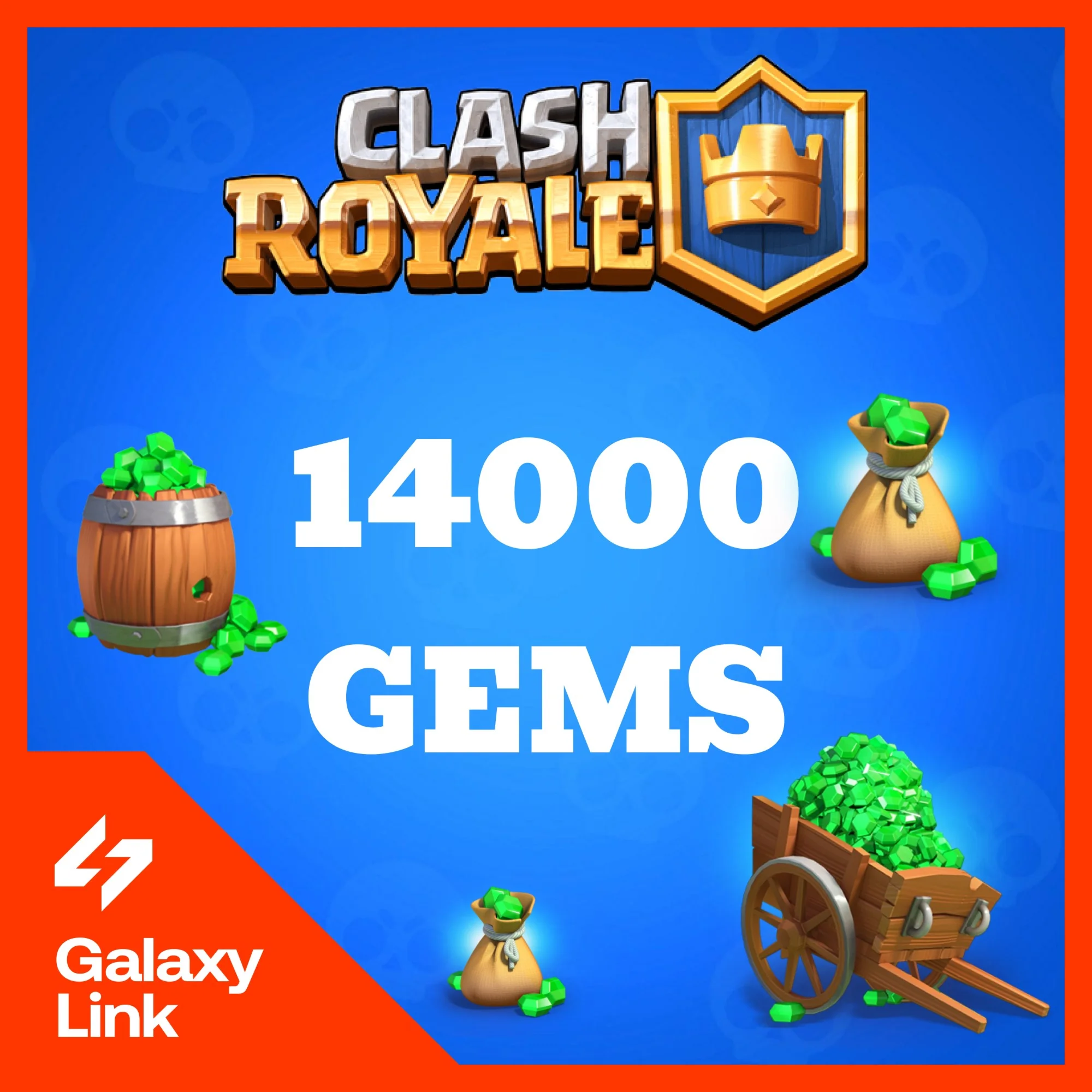  Clash Royale -  14000 ГЕМОВ - ПО Supercell ID 