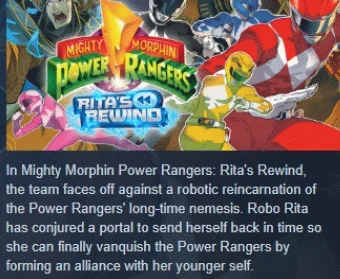 Mighty Morphin Power Rangers: Rita's Rewind  STEAM