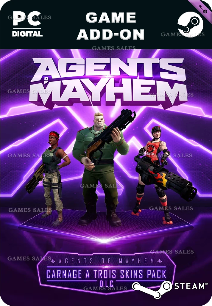 ✅💙AGENTS OF MAYHEM - CARNAGE A TROIS SKINS PACK💙STEAM