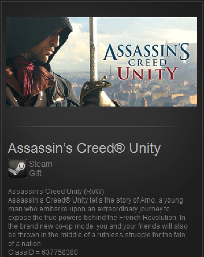 Assassin's Creed® Unity (Steam Gift / ROW / Region Free)