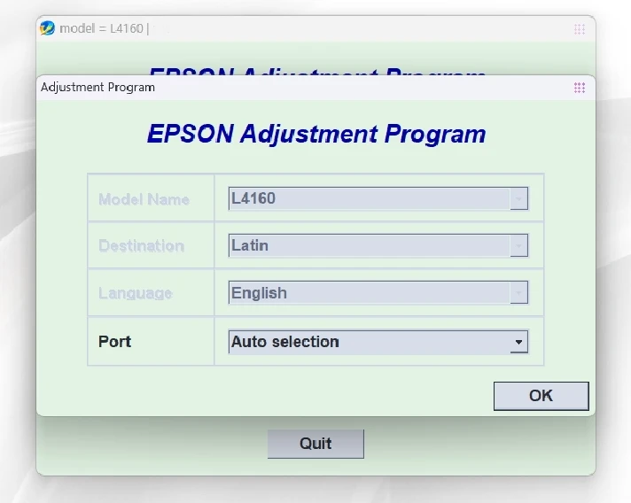 EPSON AdjProg Reset L4160