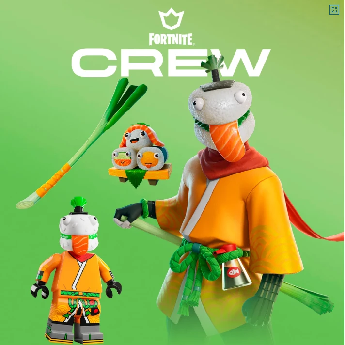 🧡FORTNITE CREW 1 MONTH⭐BATTLE PASS+ 1000 V-BUCKS+🎁