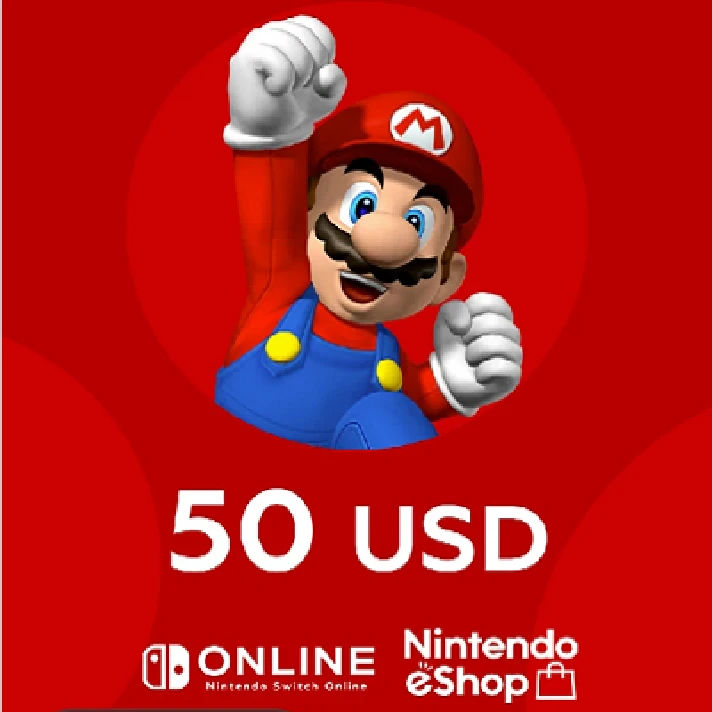 NINTENDO ESHOP CARD 50$ USD ✅(USA)