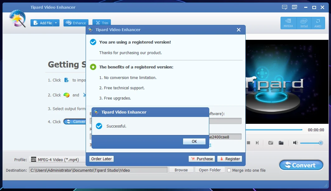 🎆 Tipard Video Enhancer 🔑 1 Year Registration Code
