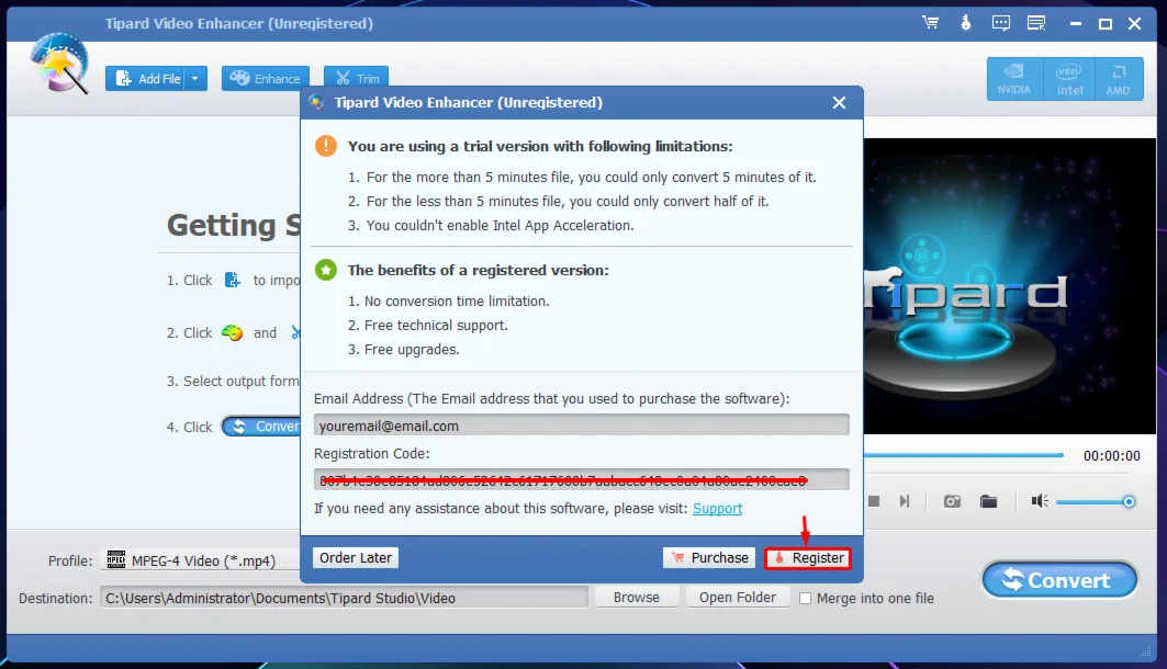 🎆 Tipard Video Enhancer 🔑 1 Year Registration Code