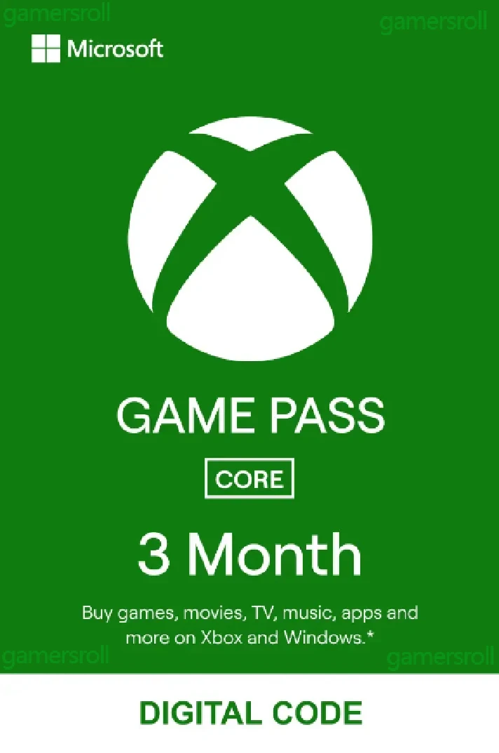 Xbox Game Pass Core 3 Months - Live Gold Global Key