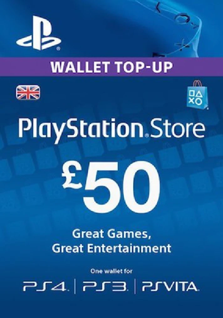 ⚡PlayStation Gift Card (PSN) 50 GBP (50 pounds) UK⚡