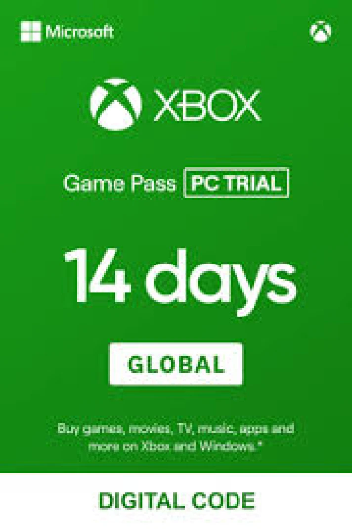 🔅Game Pass PC TRIAL 14 Day XBOX🔑Key