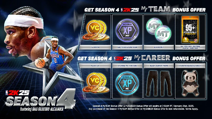 NBA 2K25 MyCAREER Bonus Offer: Season 4 DLC