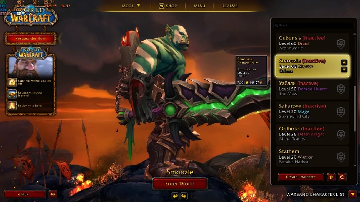 Battle.net WoW Account boosted (BFA/Shadowlands)